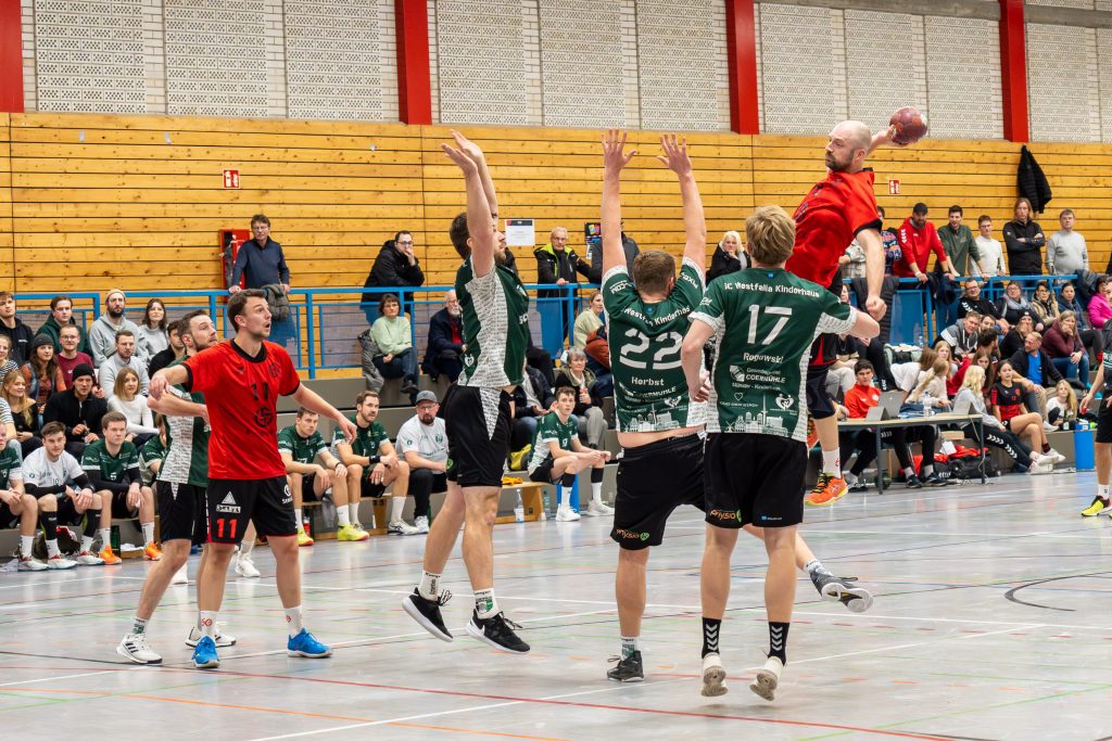 Spieler der Herren beim Wurf