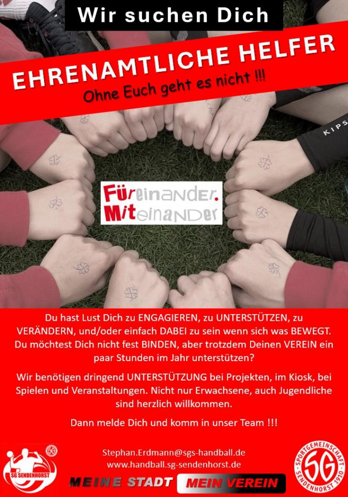 Ehrenamtliche Helfer gesucht!